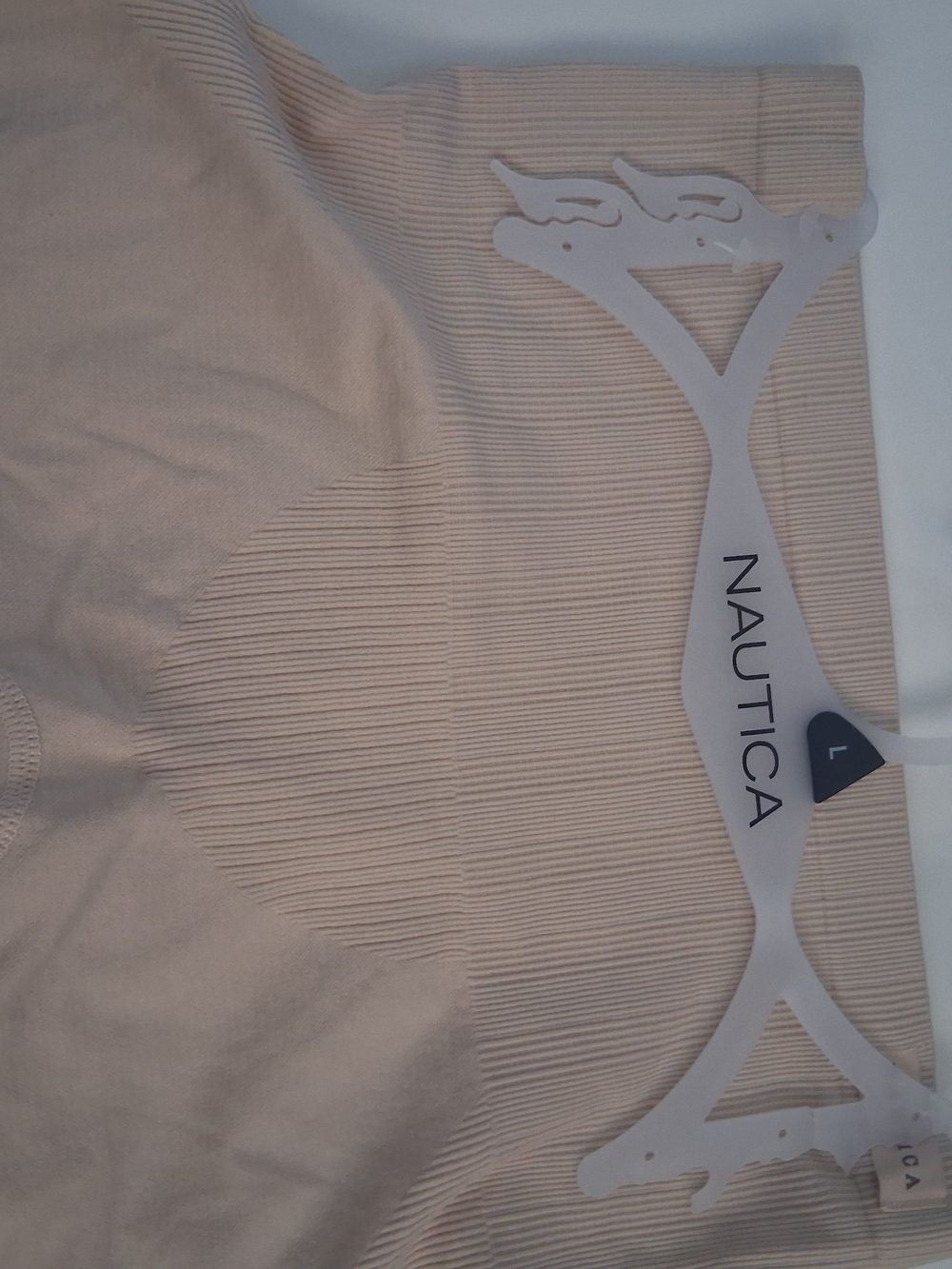 Nautica Men's Ribbed Undershirt in Cream